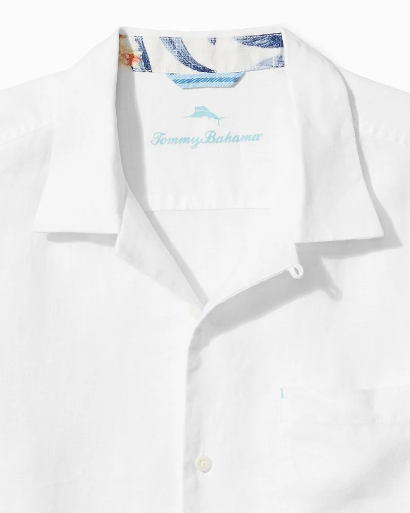 Big & Tall Sea Glass Linen Camp Shirt - Image 2