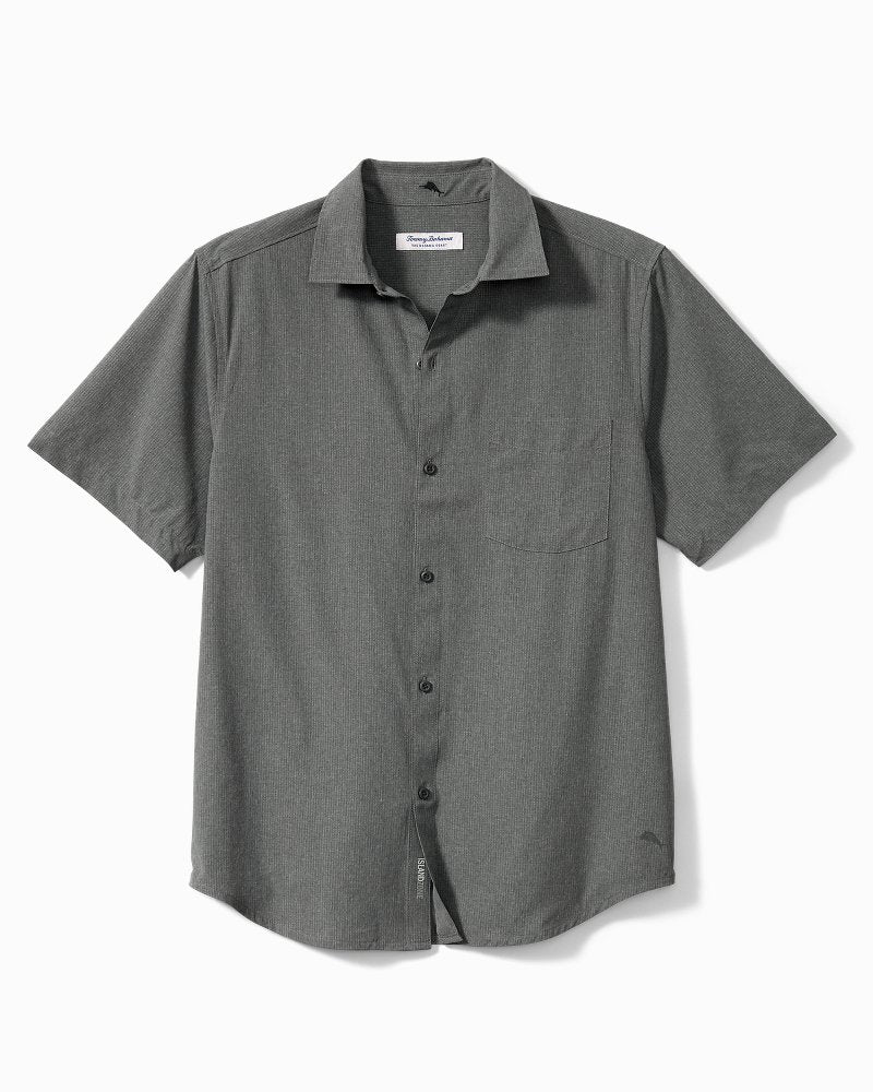 Big & Tall Bahama Coast IslandZone® Heathered Solid Camp Shirt
