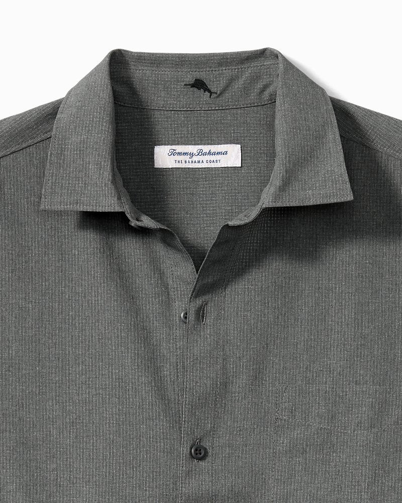 Big & Tall Bahama Coast IslandZone® Heathered Solid Camp Shirt - Image 2