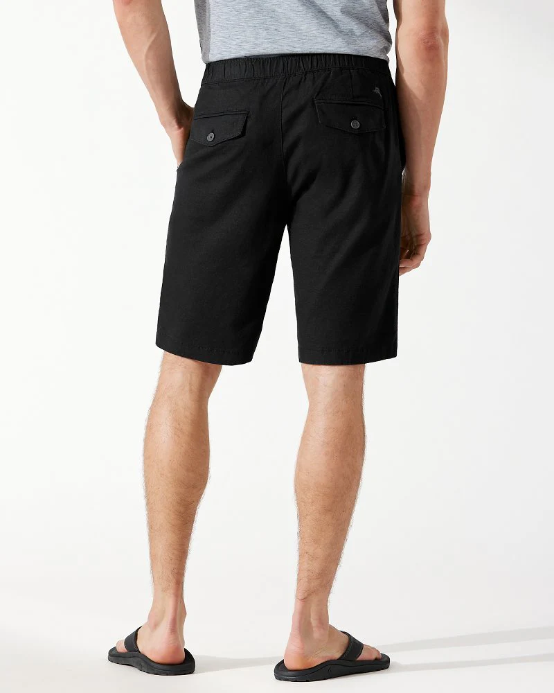 Big & Tall Linen in Paradise E-Waist Shorts - Image 2