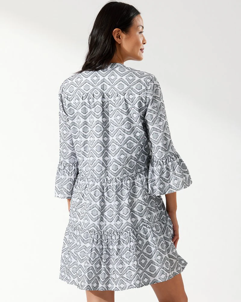 Diamond Clip Jacquard Tier Dress - Image 3