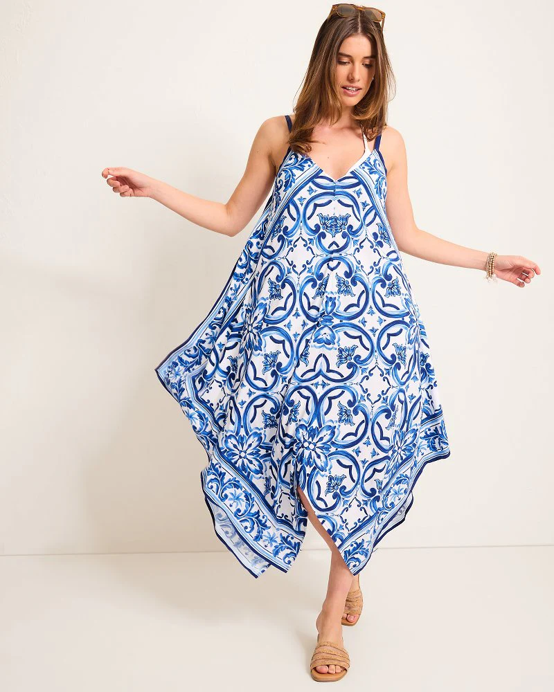 Terrazzo Tile Scarf Coverup Dress - Image 2