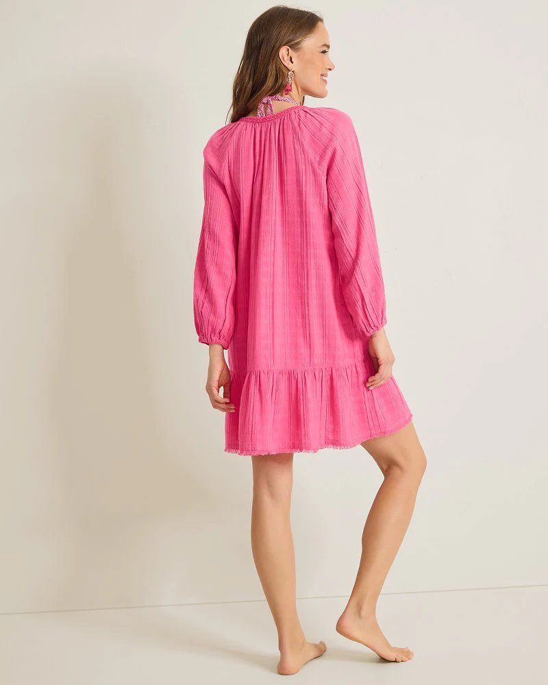 Mykonos Gauze Coverup Dress - Image 3