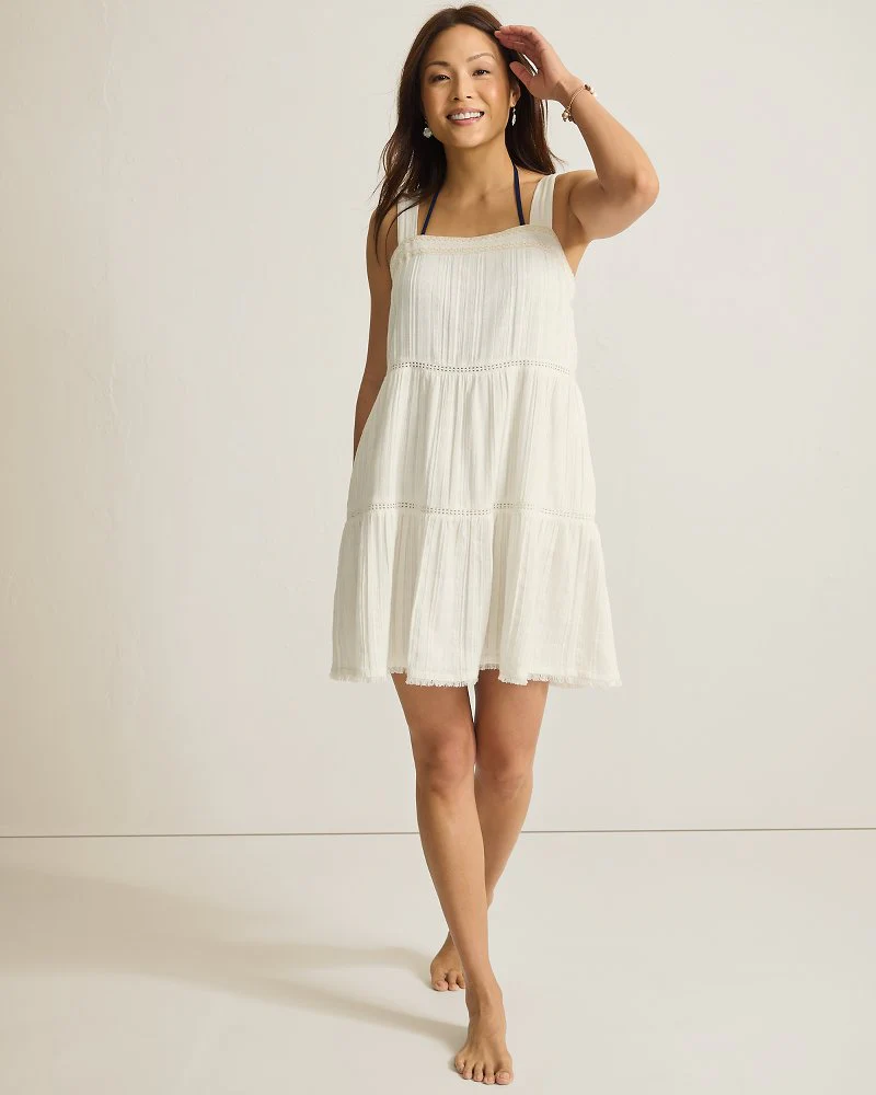 Mykonos Gauze Tiered Coverup Dress - Image 2