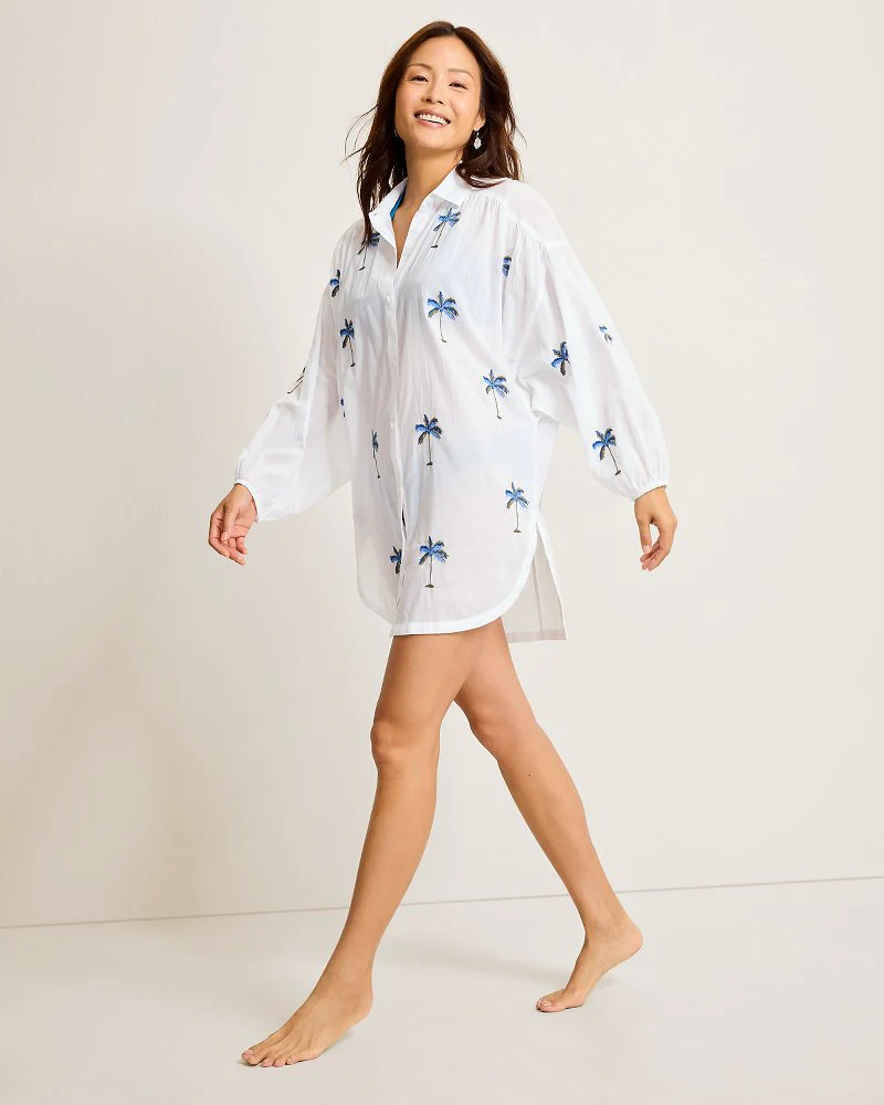 Catalina Coast Palm Boyfriend Beach Shirt - Image 5