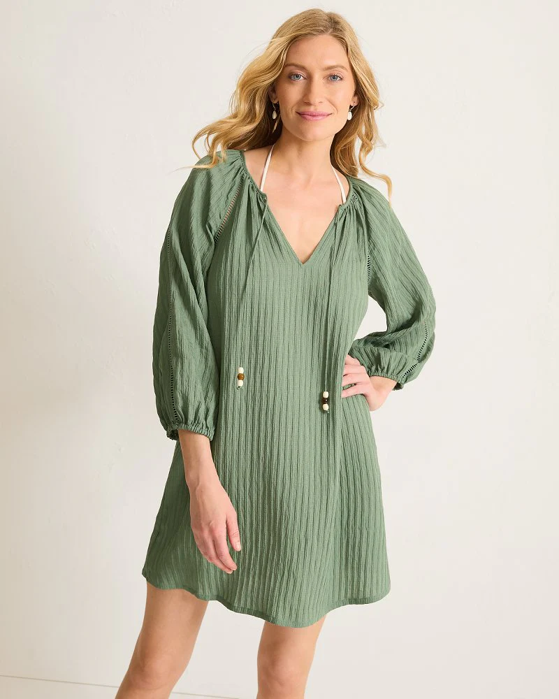 Woven Stripe Beach Tunic - Image 4