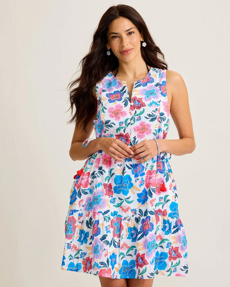 Tropi Flora Tiered Coverup Dress - Image 5
