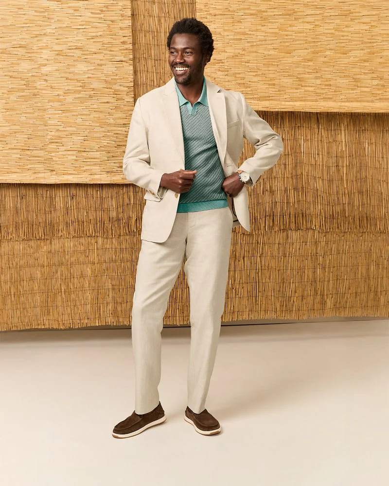 Latigo Beach Linen-Blend Flat-Front Pants - Image 3