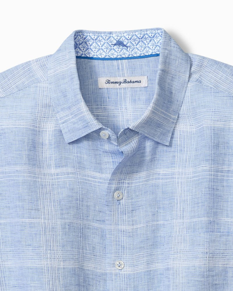 Paradisio Plaid Linen Long-Sleeve Shirt - Image 2