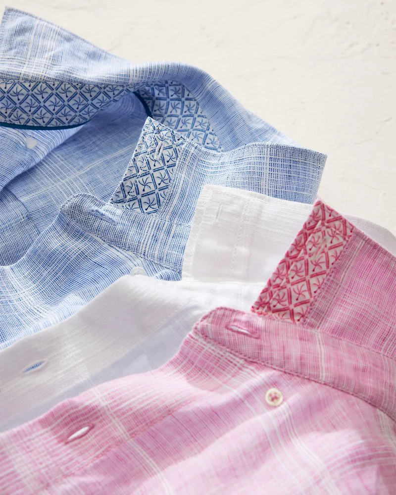 Paradisio Plaid Linen Long-Sleeve Shirt - Image 6