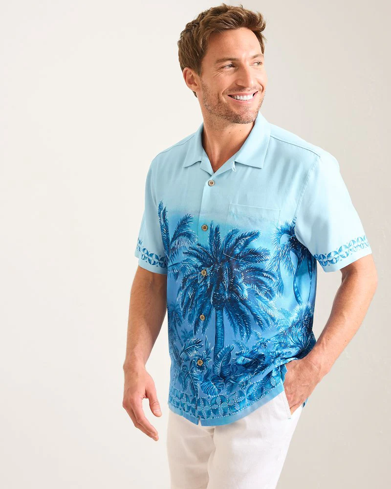 Hibiscus Hues Silk Camp Shirt - Image 2