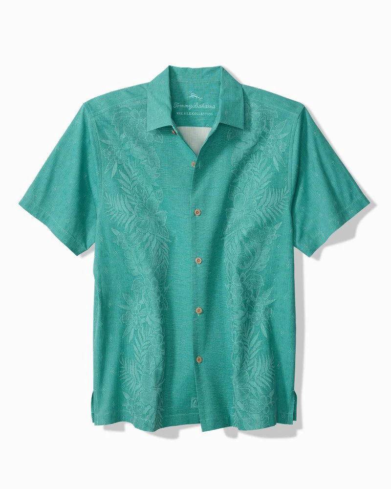 Kona Luxe Border Silk Camp Shirt