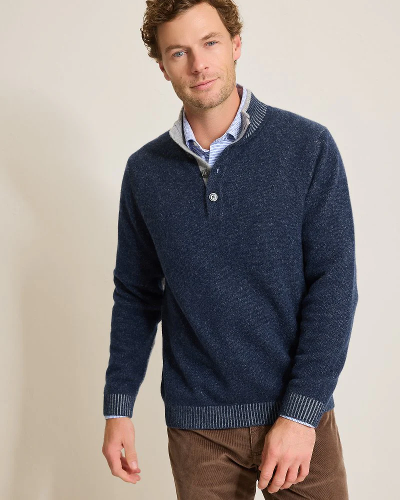 Soft Sands Cashmere Button-Mock Sweater - Image 2