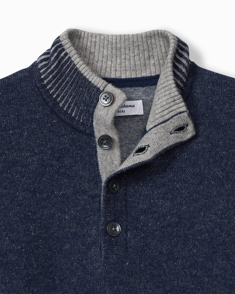 Soft Sands Cashmere Button-Mock Sweater - Image 5