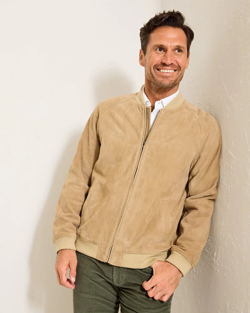 Collector's Series '24 Paradise Oasis Suede Bomber Jacket - Image 3