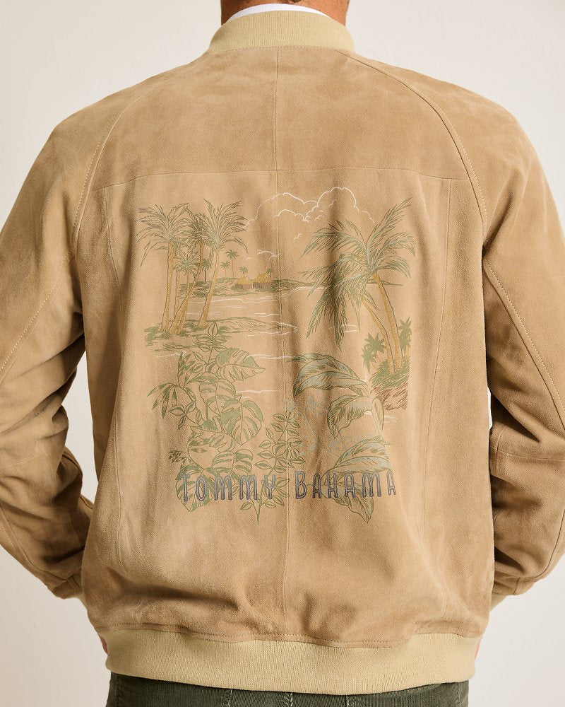 Collector's Series '24 Paradise Oasis Suede Bomber Jacket - Image 4