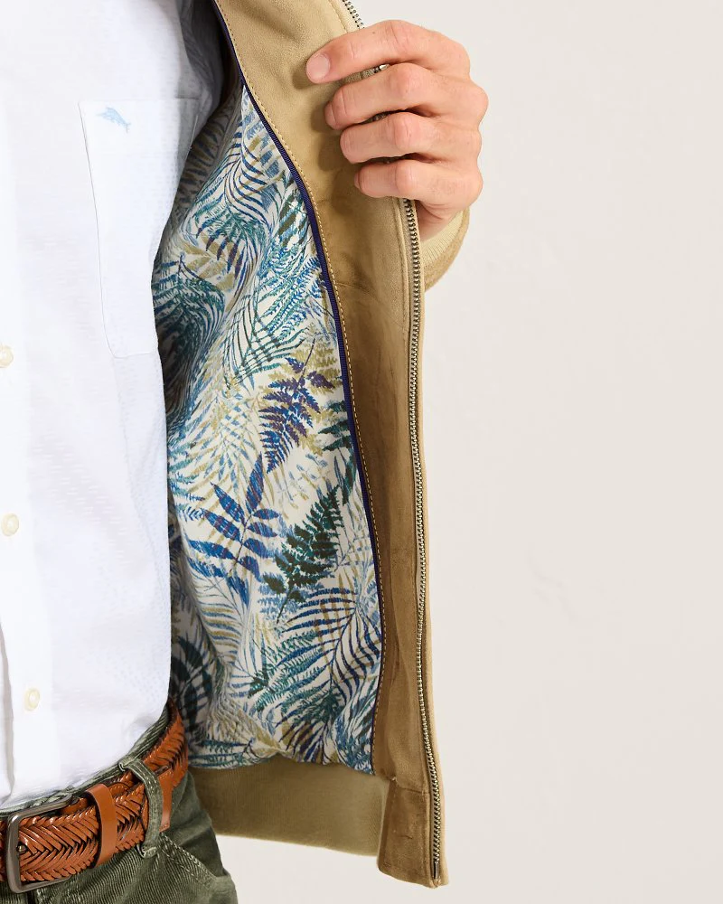 Collector's Series '24 Paradise Oasis Suede Bomber Jacket - Image 5