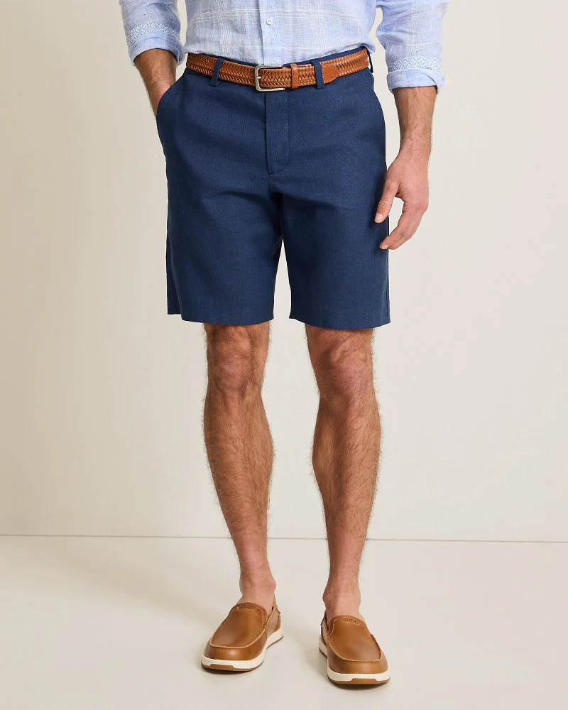 Latigo Beach Linen-Blend Flat-Front 10-Inch Shorts