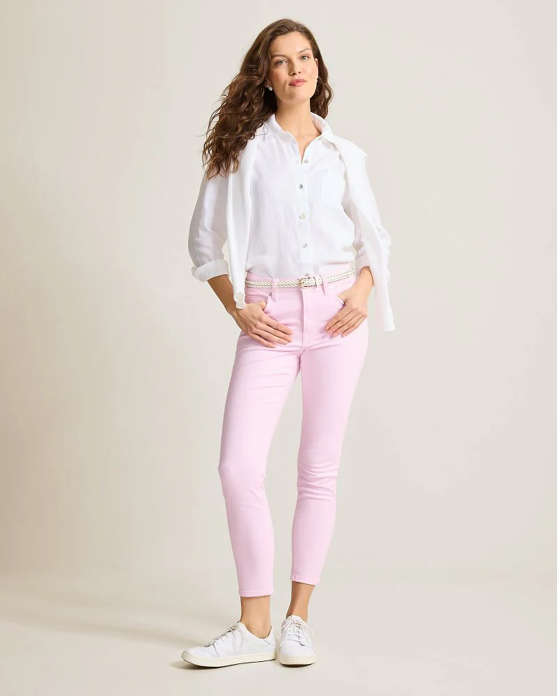 High Rise Ankle Skinny