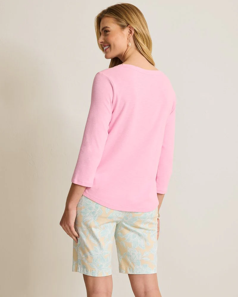 Ashby Isles Scoop-Neck 3/4-Sleeve T-Shirt - Image 3