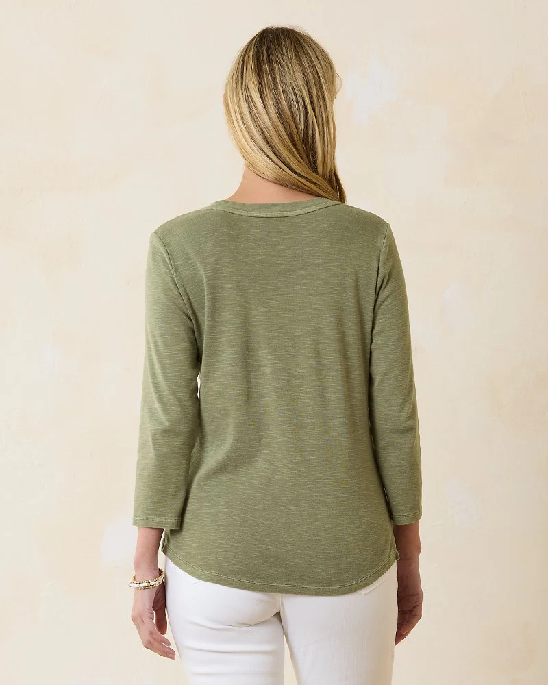 Ashby Isles Scoop-Neck 3/4-Sleeve T-Shirt - Image 3