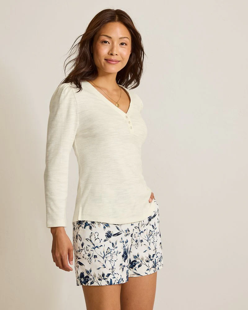 Ashby Isles Puff-Sleeve Henley Top - Image 5