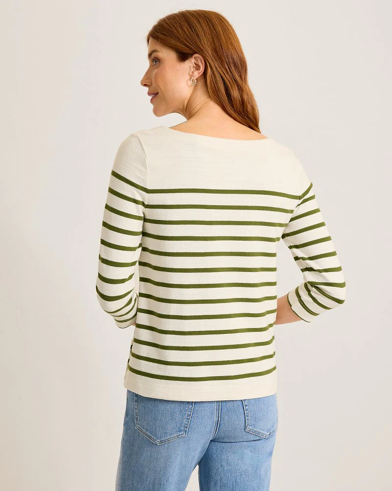 Bahama Bliss Stripe 3/4-Sleeve Top - Image 3