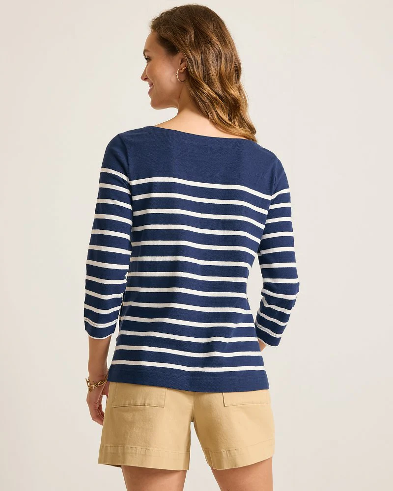 Bahama Bliss Stripe 3/4-Sleeve Top - Image 3