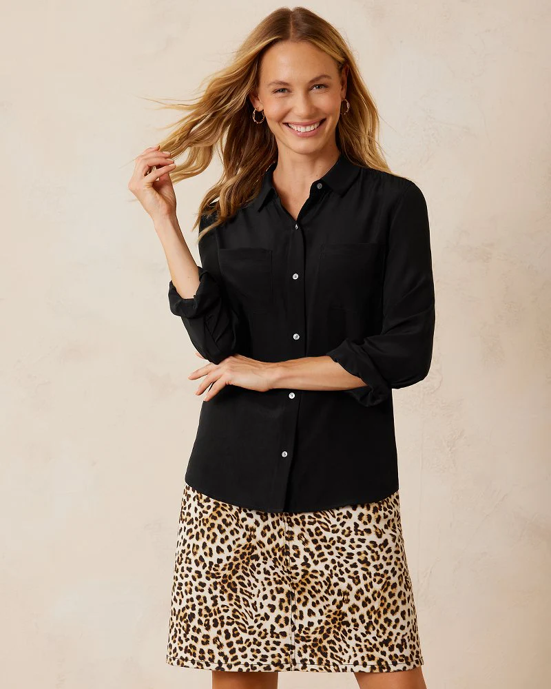 Yara Cove Long-Sleeve Silk Shirt - Image 2