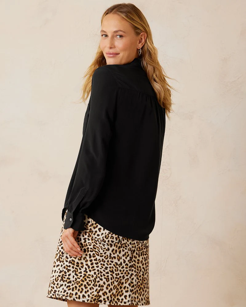 Yara Cove Long-Sleeve Silk Shirt - Image 3