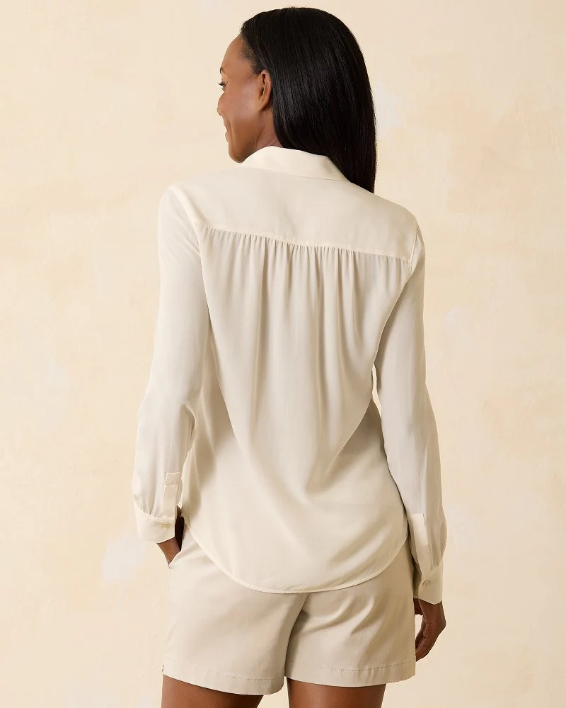 Yara Cove Long-Sleeve Silk Shirt - Image 3
