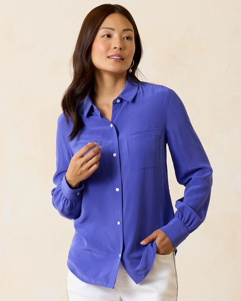 Yara Cove Long-Sleeve Silk Shirt - Image 3