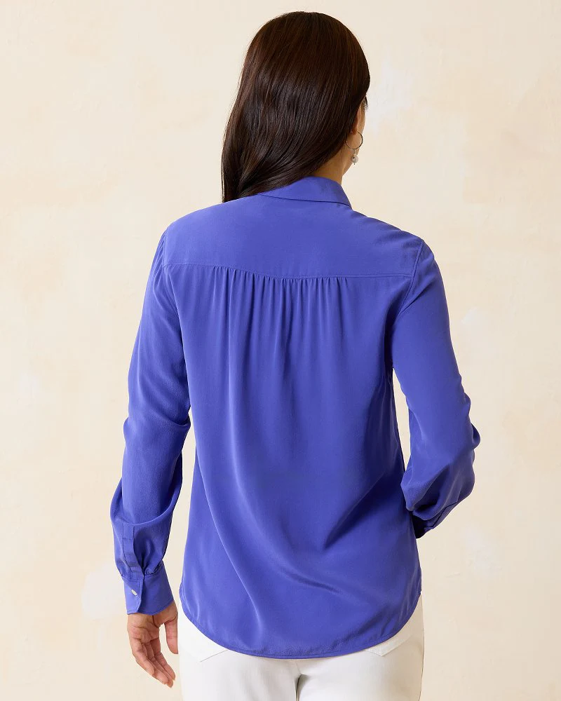 Yara Cove Long-Sleeve Silk Shirt - Image 4