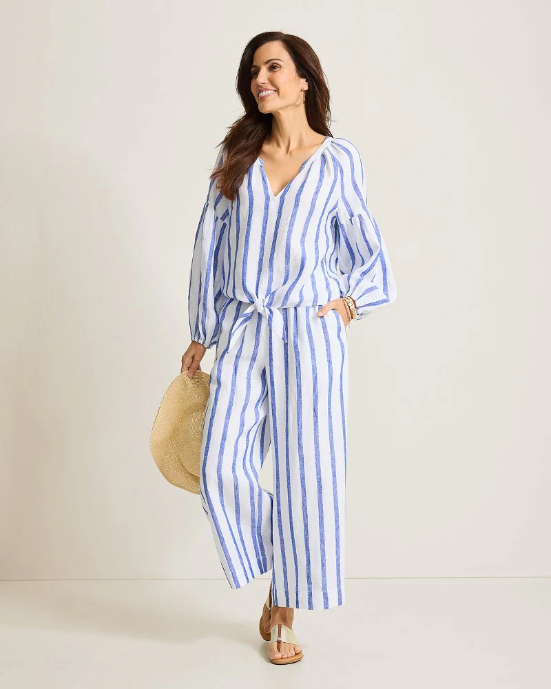 Coastalina L/S Tie Front Top - Image 2