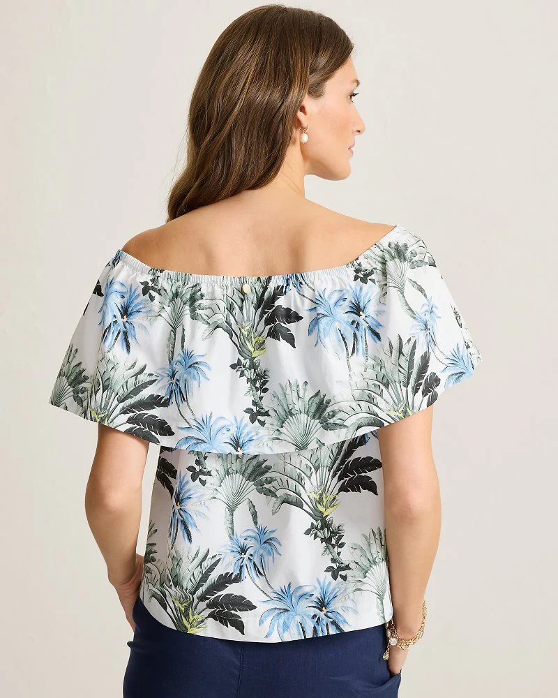 Palisade Palms Off-the-Shoulder Poplin Top - Image 3