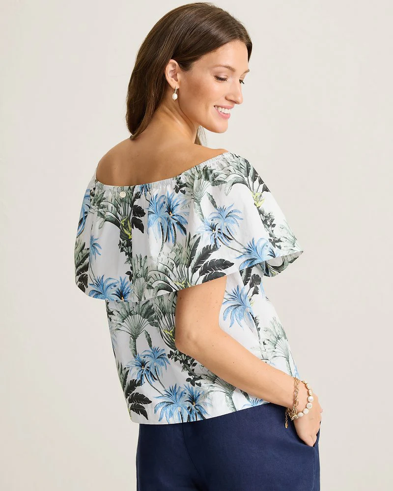 Palisade Palms Off-the-Shoulder Poplin Top - Image 5