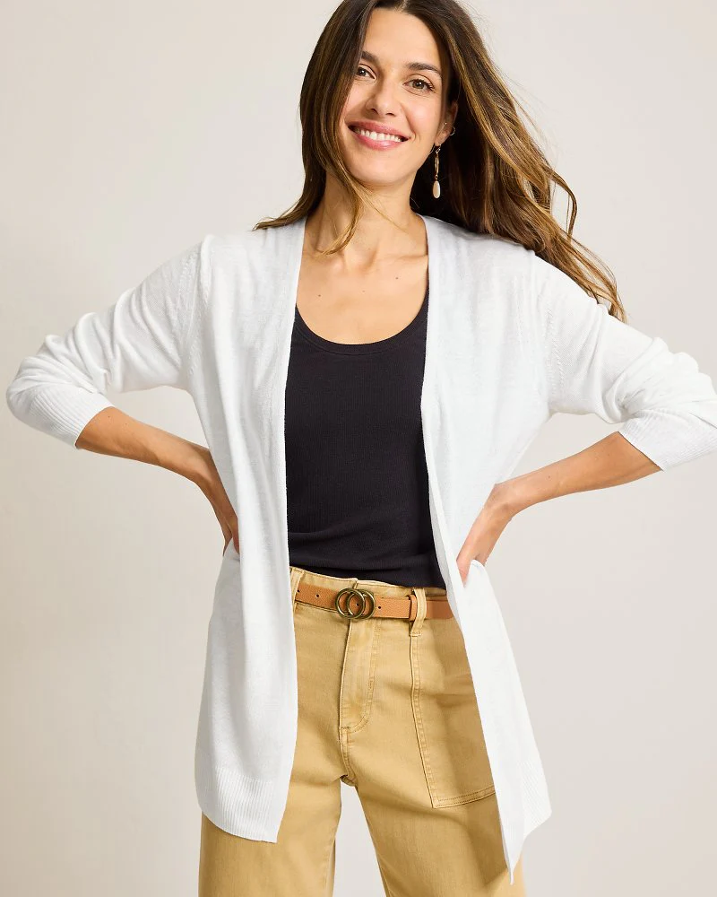 Addison Beach Linen-Blend Cardigan - Image 2