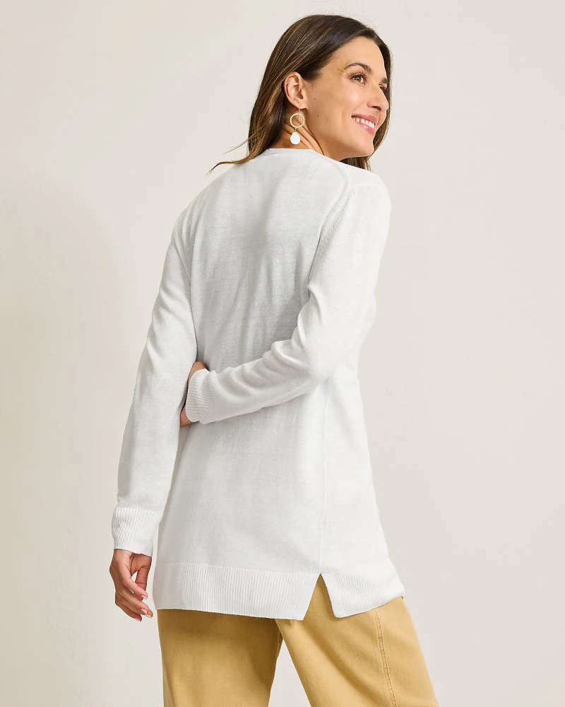 Addison Beach Linen-Blend Cardigan - Image 3