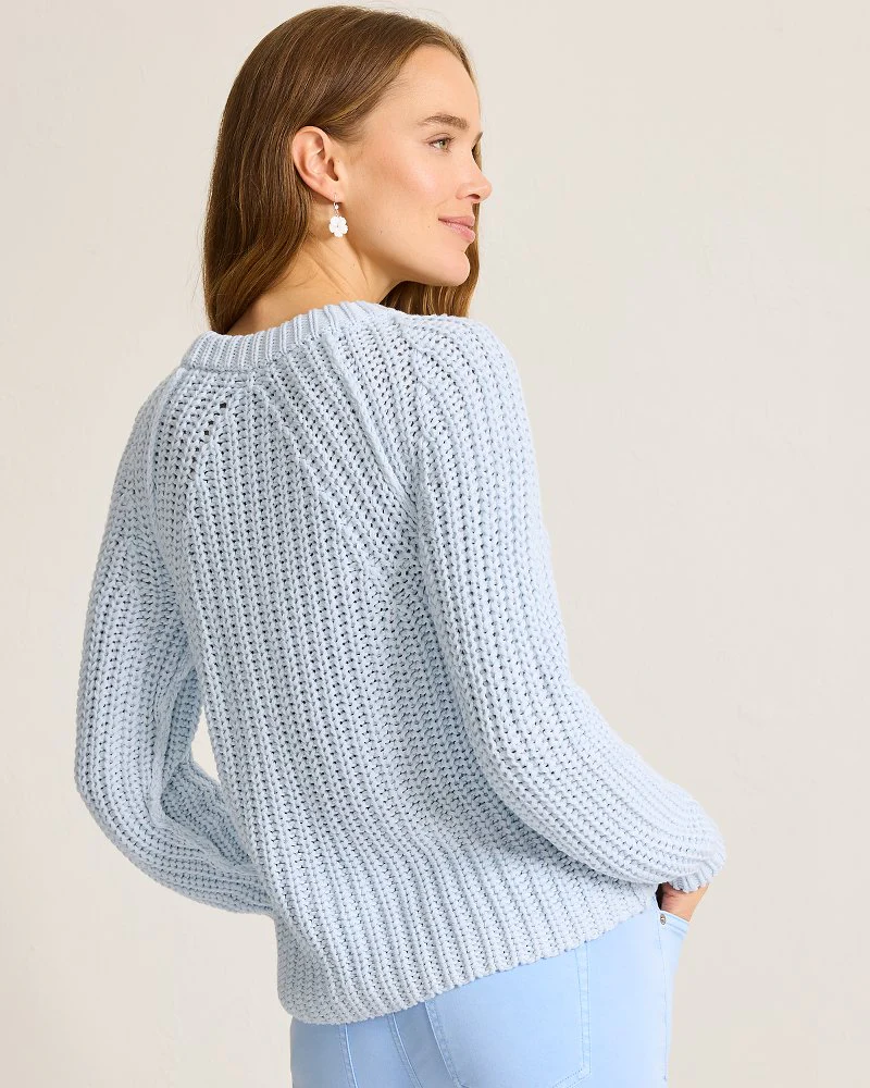 Zoe Cotton Crew Sweater - Image 3