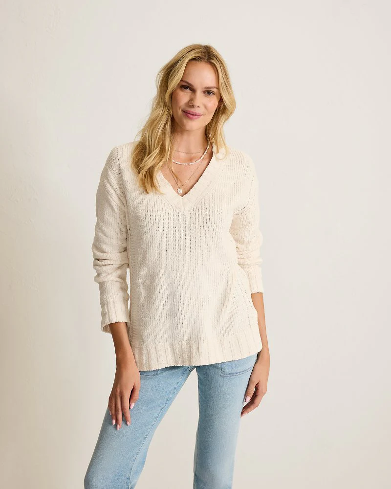 Malibu Chenille V-Neck Sweater - Image 2