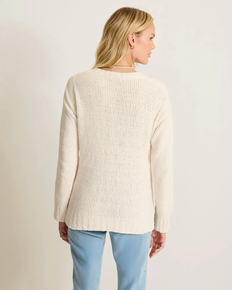 Malibu Chenille V-Neck Sweater - Image 3