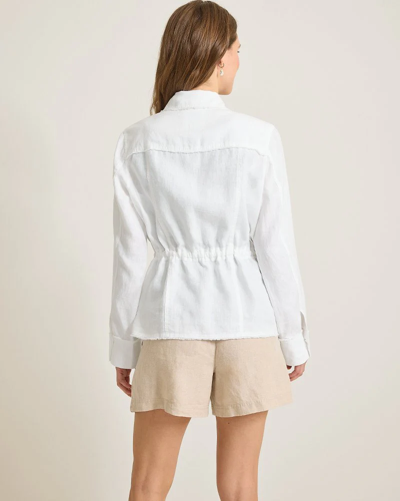 Two Palms Linen Raw-Edge Utility Jacket - Image 3