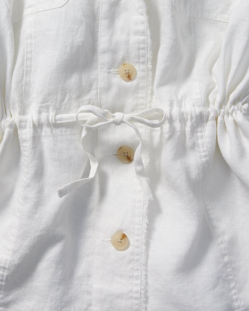 Two Palms Linen Raw-Edge Utility Jacket - Image 5