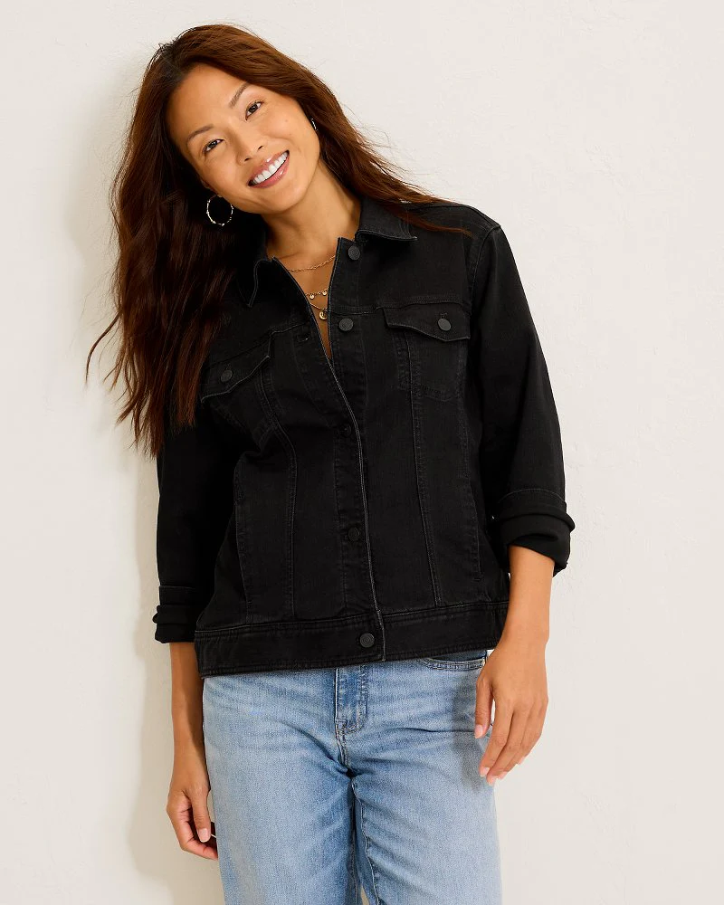 Black Classic Jean Jacket - Image 2