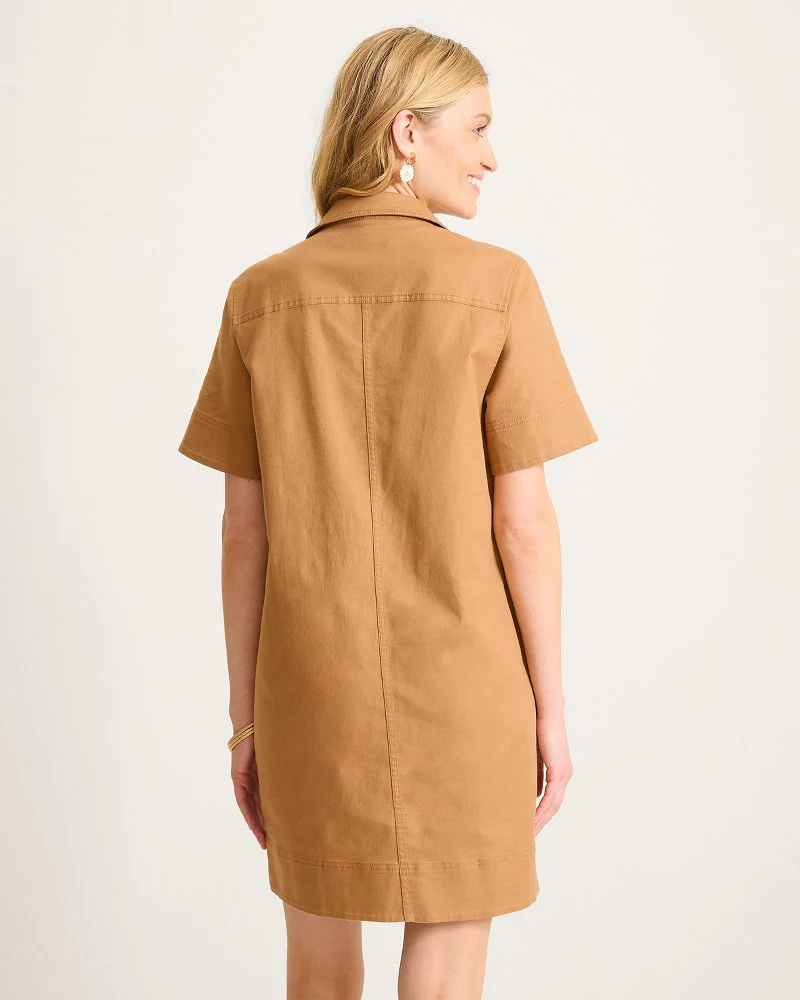 Utility Twill Short-Sleeve Shift Dress - Image 3