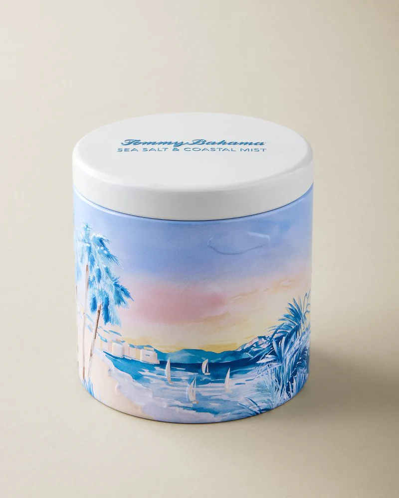 Sea Salt & Coastal Mist Embossed 10.6-oz.Candle Tin - Image 2