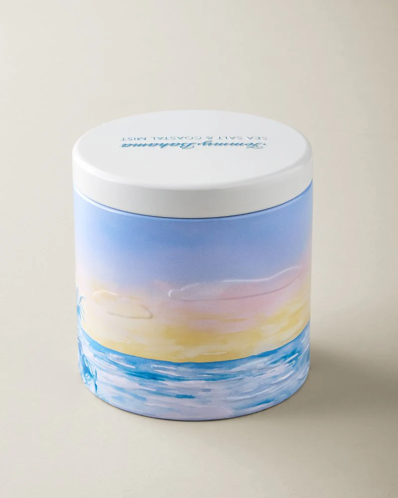 Sea Salt & Coastal Mist Embossed 10.6-oz.Candle Tin - Image 3