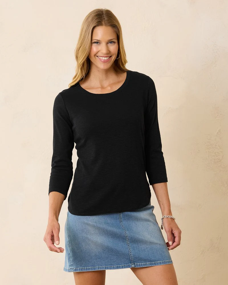 Ashby Isles Rib ¾-Sleeve T-Shirt