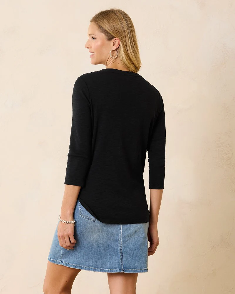 Ashby Isles Rib ¾-Sleeve T-Shirt - Image 2